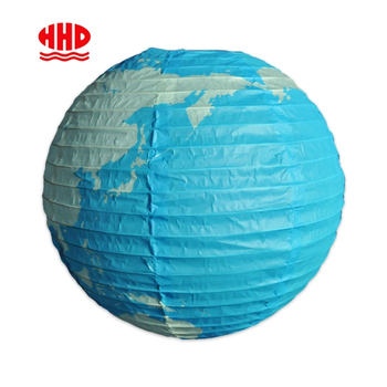 Theme Party Occasions Decoration World Map Rice Paper Lantern Globe Lampshade 