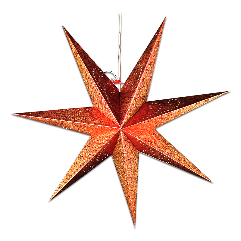 24 Inch Cut Out 7 Points Star Paper Lantern, Wedding, Baby Shower Party Decoration