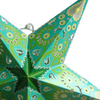 Large 35 Inch Hanging Paper Decoration Green Star Paper Lantern Lampshades for Christmas Lighting
