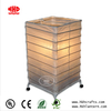 Square Bamboo Structure 4 Legs Papel Table Lamp with Electric Cord