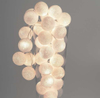 10 LED WHITE ROUND TEXTURE COTTON BALL STRING LIGHT, BATTERY OPERATED
