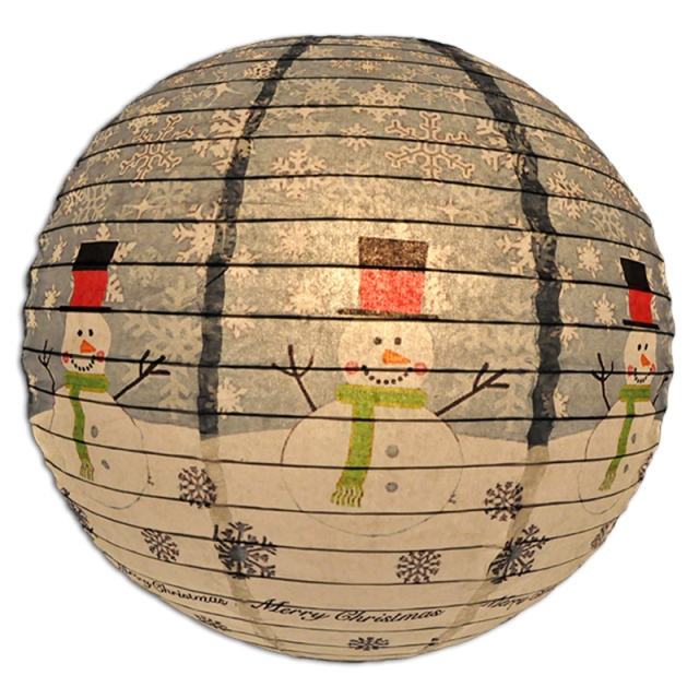 Merry Christmas Printing Frosty Paper Lantern Lamp Shade 