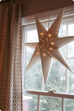  Star Lantern Lampshade Handmade Paper Star Pentagram Lampshade for Valentine's Day Wedding Party Home Hanging Decor
