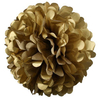 Factory Wholesale Metallic Gold Tissue Paper Pompoms Artificial Paper Flowers