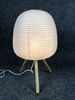 White Color Wooden Feet Base Fold Paper Table Lamp